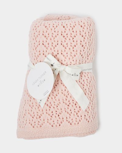 Leigh Tucker Willow Pink Broderie Blanket